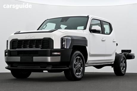 White 2025 Kia Tasman Double Cab Chassis Sx (4X4) Black Fender