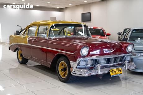 Red 1956 Chevrolet 210 Sedan 210