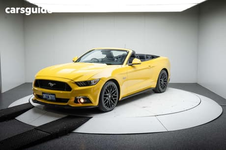 Yellow 2016 Ford Mustang Convertible Gt 5.0 V8