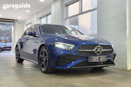 Blue 2024 Mercedes-Benz A200 Hatchback