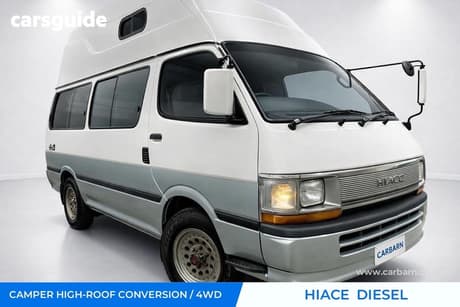 White 1991 Toyota HiAce Long Van