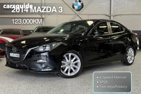 Black 2014 Mazda 3 Sedan Sp25