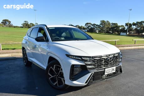 White 2026 Hyundai Tucson Wagon Elite Hybrid N Line (Fwd)