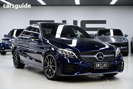 Blue 2021 Mercedes-Benz C200 Sedan