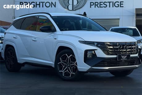 White 2023 Hyundai Tucson Wagon Elite N Line (Awd)