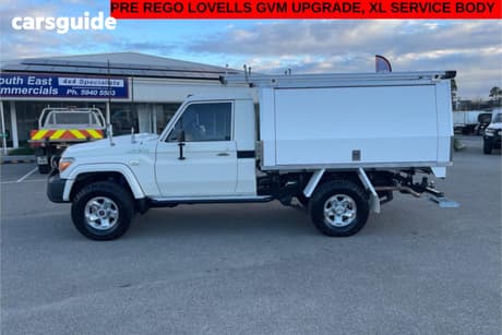 White 2018 Toyota Landcruiser Cab Chassis Gx (4X4)
