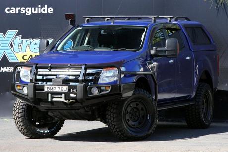 Blue 2013 Ford Ranger Dual Cab Utility Xlt 3.2 (4X4)