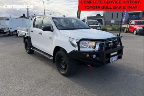 White 2019 Toyota Hilux Double Cab Chassis Sr (4X4)