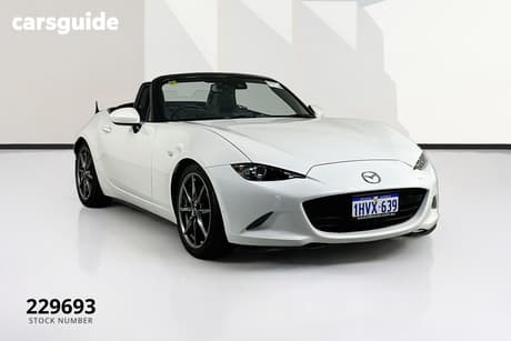 White 2020 Mazda MX-5 Convertible Roadster Gt