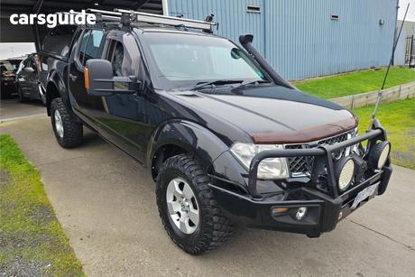 Black 2008 Nissan Navara Dual Cab Pick-up St-X (4X4)