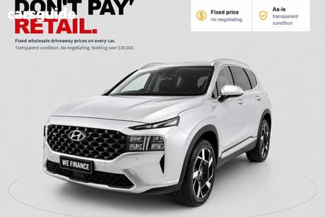 Silver 2021 Hyundai Santa FE Wagon Elite Crdi (Awd)