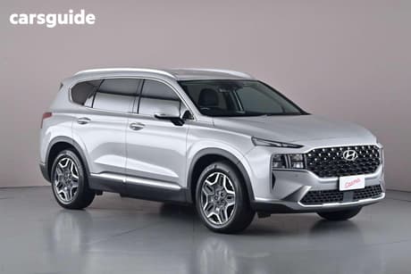 Silver 2022 Hyundai Santa FE Wagon Elite Hev (7 Seat)