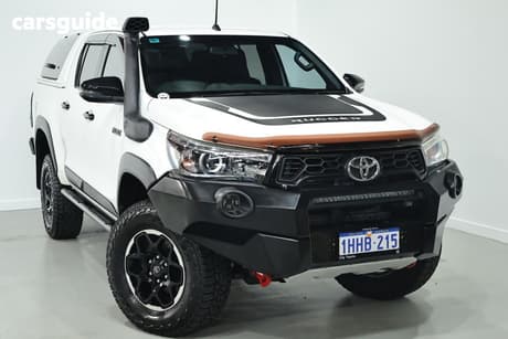 White 2018 Toyota Hilux Dual Cab Utility Rugged X (4X4)
