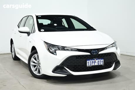 White 2025 Toyota Corolla Hatchback Ascent Sport Hybrid