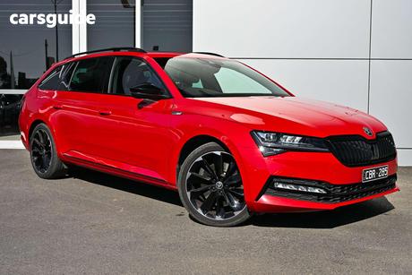 Red 2023 Skoda Superb Sedan Sportline 206Tsi (4X4)