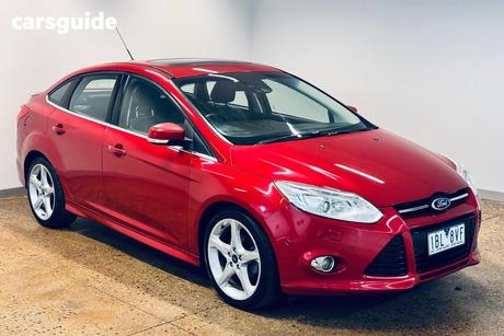 Red 2013 Ford Focus Sedan Titanium