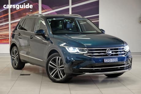 Blue 2021 Volkswagen Tiguan Wagon 162 Tsi Elegance