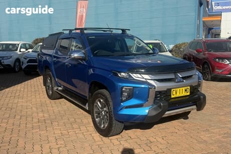 Blue 2019 Mitsubishi Triton Double Cab Pick Up Gls (4X4) Premium