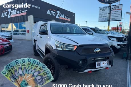 White 2020 Toyota Hilux Double Cab Chassis Sr (4X4)