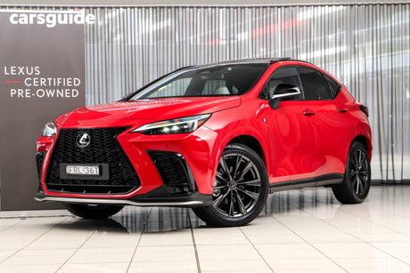 Red 2025 Lexus NX350H Wagon F Sport Hybrid Awd