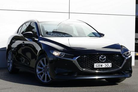 Black 2020 Mazda 3 Sedan G20 Touring Vision