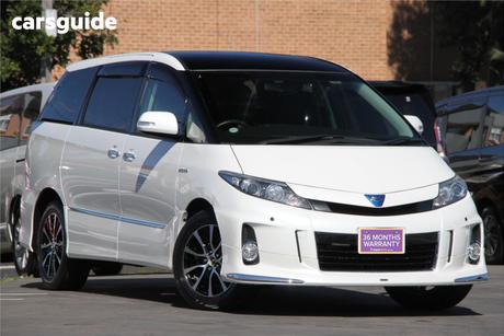 White 2013 Toyota Estima SUV HYBRID AERAS PREMIUM
