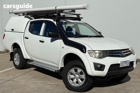 White 2014 Mitsubishi Triton Double Cab Utility Glx (4X4)