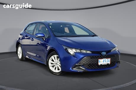 Blue 2025 Toyota Corolla Hatchback Ascent Sport Hybrid