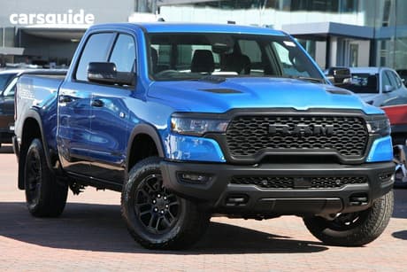 Blue 2025 RAM 1500 Crew Cab Utility Rebel Hurricane