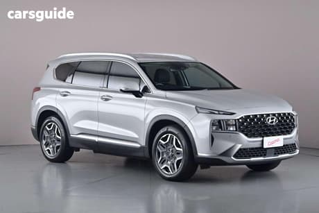 Silver 2022 Hyundai Santa FE Wagon Elite Hev (7 Seat)