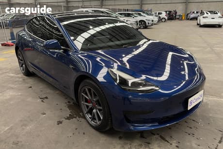 Blue 2022 Tesla Model 3 Sedan Rear-Wheel Drive