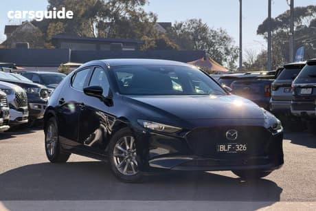 Black 2020 Mazda 3 Hatchback G20 Pure