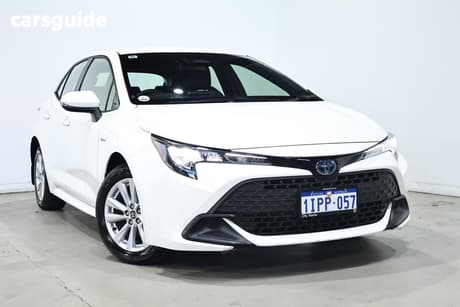 White 2025 Toyota Corolla Hatchback Ascent Sport Hybrid