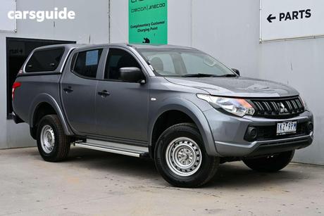 Grey 2017 Mitsubishi Triton Dual Cab Utility Glx (4X4)