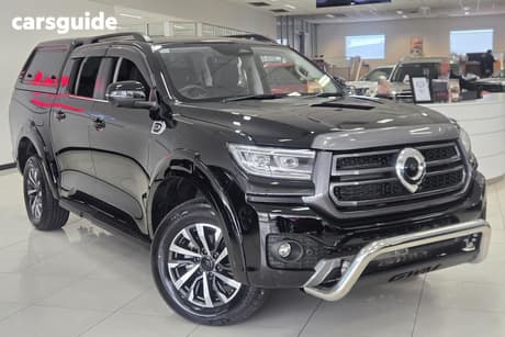 Black 2025 GWM Cannon Dual Cab Utility Ultra (4X4)