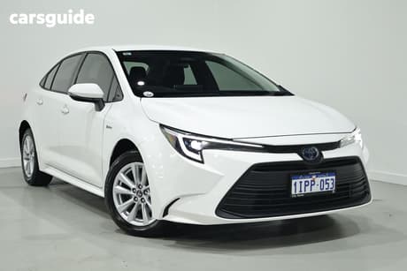 White 2025 Toyota Corolla Hatchback Ascent Sport Hybrid