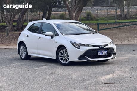 White 2023 Toyota Corolla Hatchback Ascent Sport Hybrid