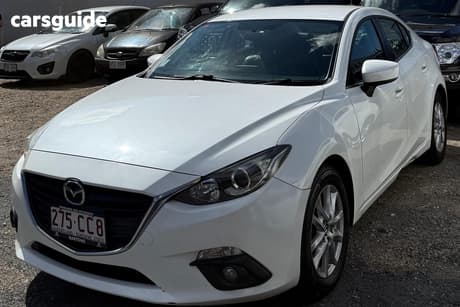 White 2015 Mazda 3 Sedan Touring