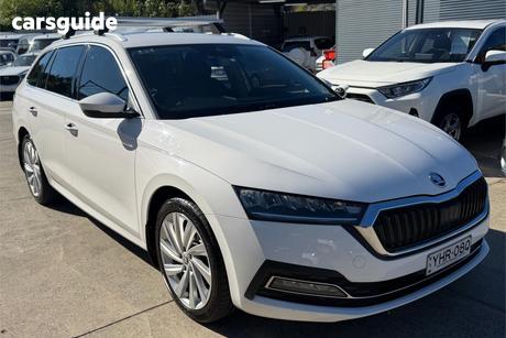 White 2022 Skoda Octavia Wagon Ambition