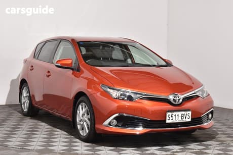 Orange 2018 Toyota Corolla Hatchback Ascent Sport