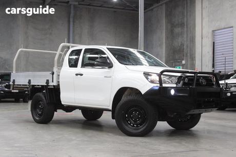 White 2022 Toyota Hilux X Cab Cab Chassis Workmate (4X4)