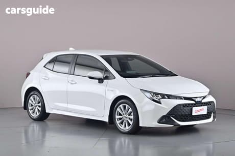 White 2023 Toyota Corolla Hatchback Ascent Sport Hybrid