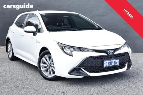 White 2025 Toyota Corolla Hatchback Ascent Sport Hybrid