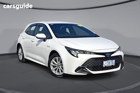 White 2024 Toyota Corolla Hatchback Ascent Sport Hybrid