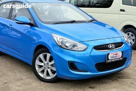 Blue 2019 Hyundai Accent Hatchback Sport