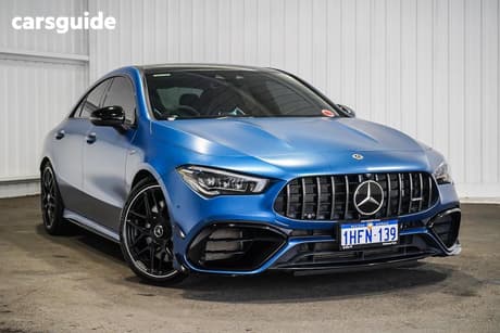Blue 2021 Mercedes-Benz CLA45 Coupe S 4Matic+