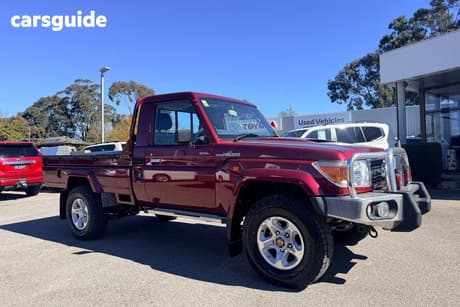 Red 2014 Toyota Landcruiser Cab Chassis Gxl (4X4)