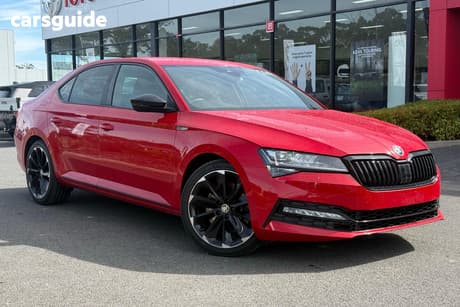 Red 2021 Skoda Superb Wagon 206 Tsi Sportline