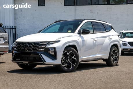 White 2026 Hyundai Tucson Wagon Elite Hybrid N Line (Fwd)