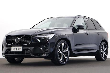 Black 2022 Volvo XC60 Wagon B6 R-Design Mhev